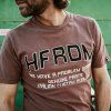 Tričko Holyfreedom - BROWN s dizajnovým nápisom