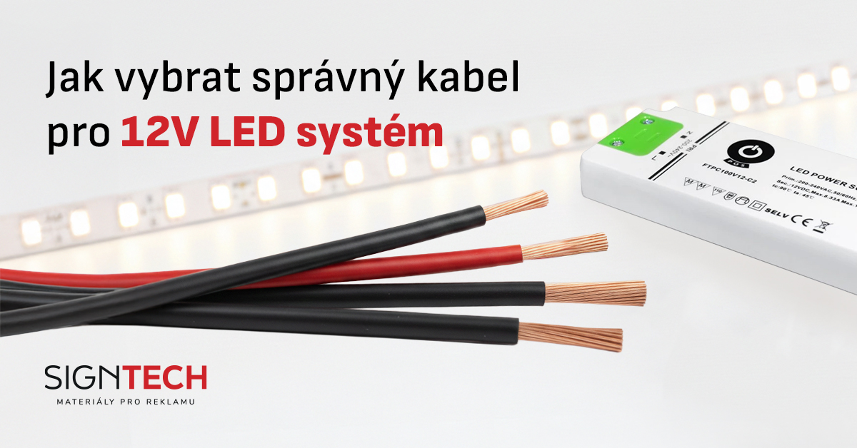 Jak vybrat správný kabel pro 12V LED systém