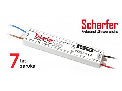 Scharfer - LED Trafo 30 W / 12 V - IP67