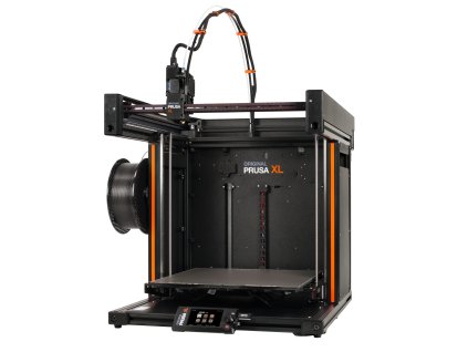 Částečně sestavená 3D tiskárna Original Prusa XL s jednou nástrojovou hlavou