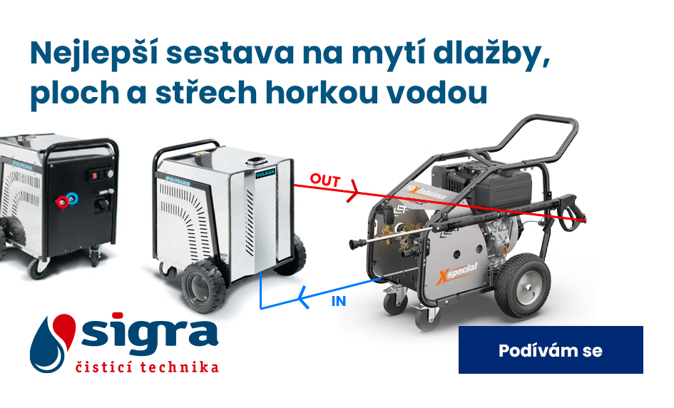 Nejlepší sestava na mytí dlažby, ploch a střech horkou vodou