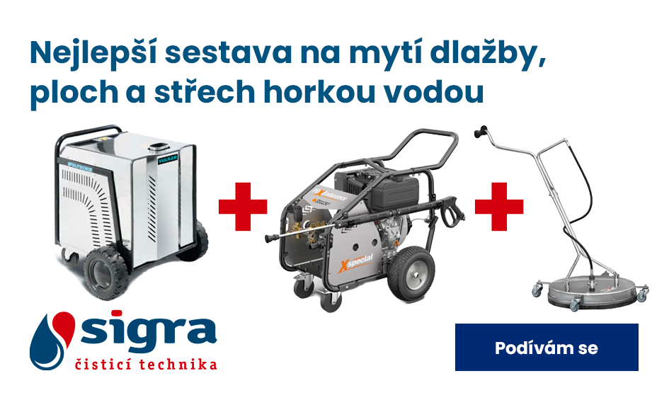 Nejlepší sestava na mytí dlažby, ploch a střech horkou vodou