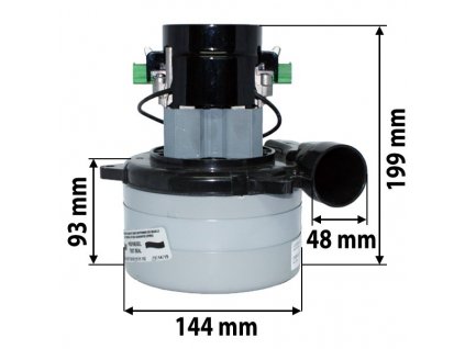 Sací motor turbína 740W 36V s bočním výfukem a by passem