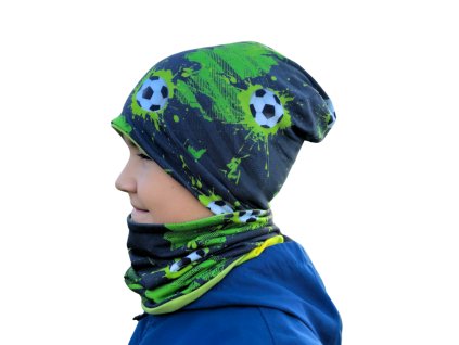 čepice s nákrčníkem fotbal