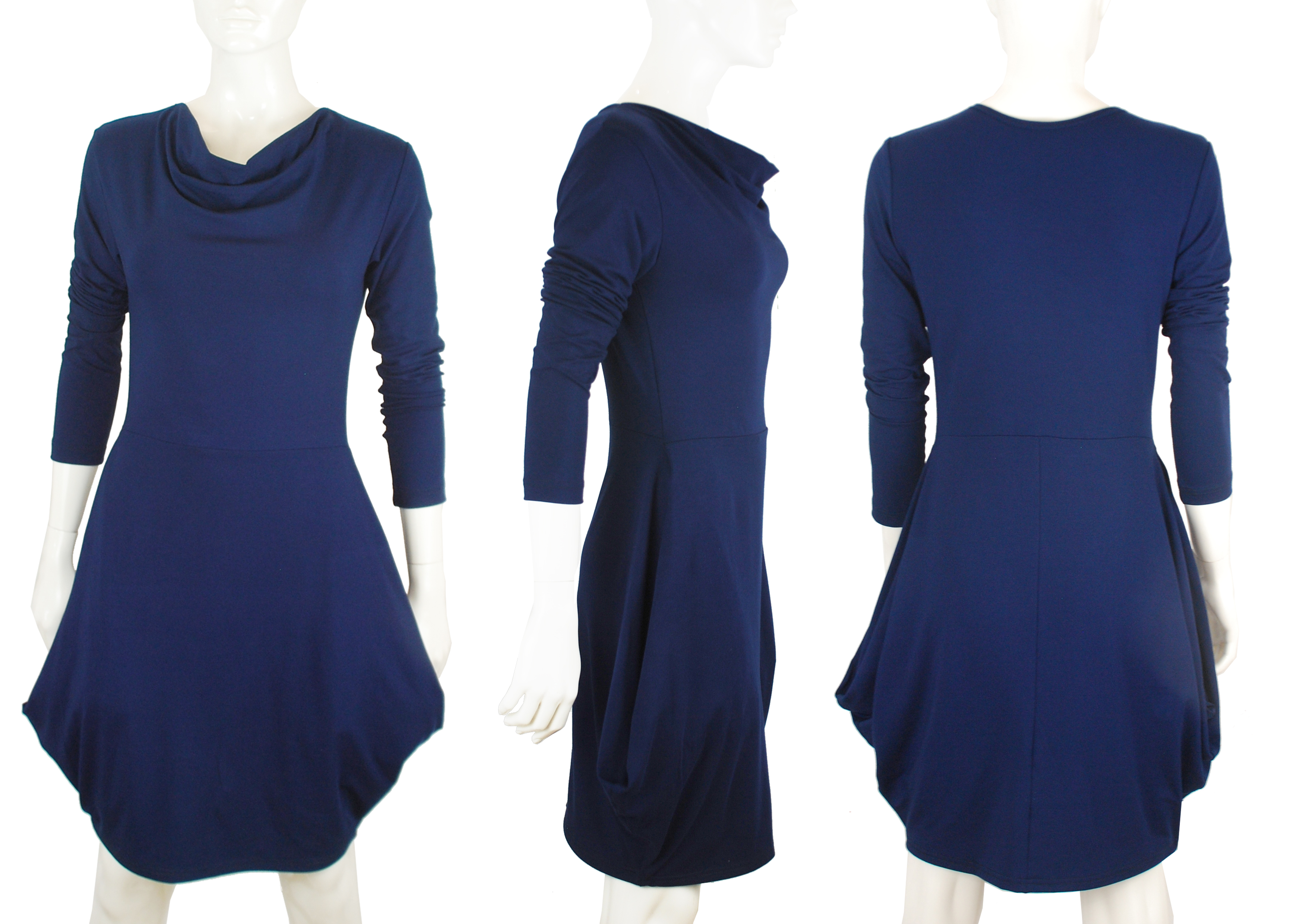 Střih a návod na úpletové šaty s vodou  Dagmar