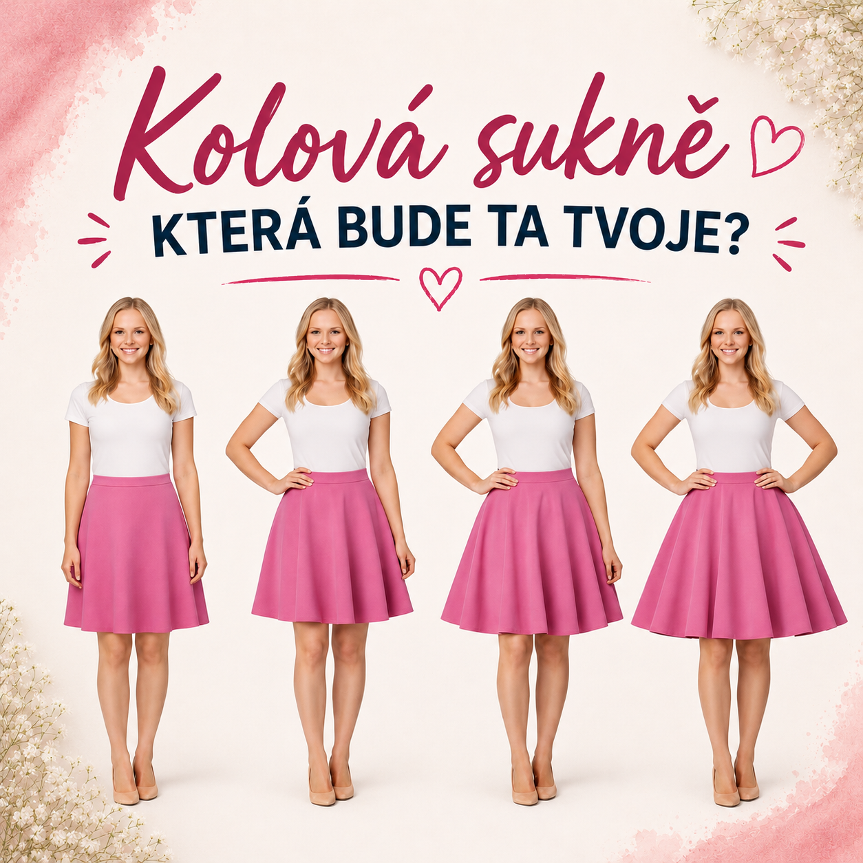 Kolová, ¾ kolová, půlkolová nebo ¼ kolová sukně: kterou si vybrat?