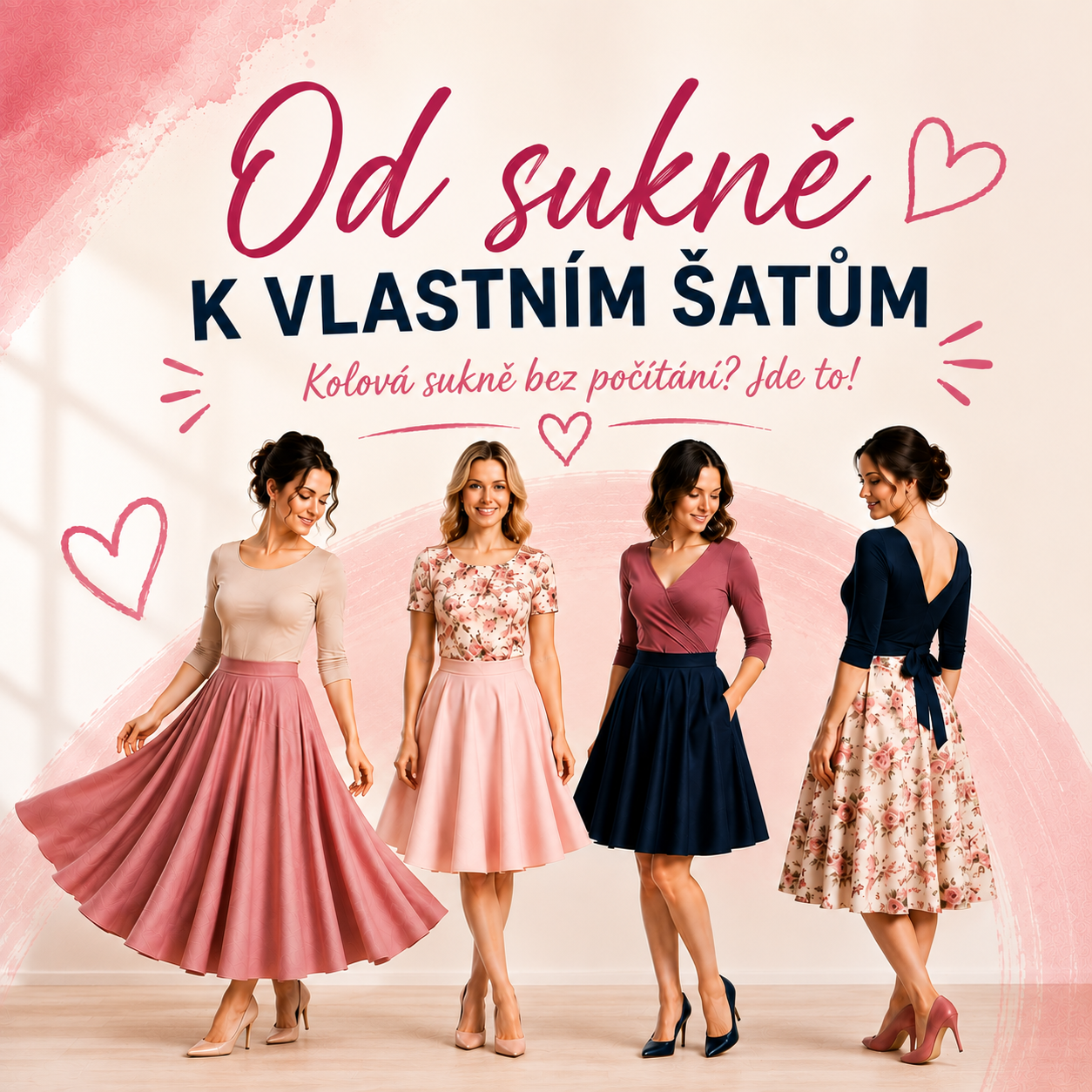 Kolová sukně bez počítání? A co rovnou šaty?