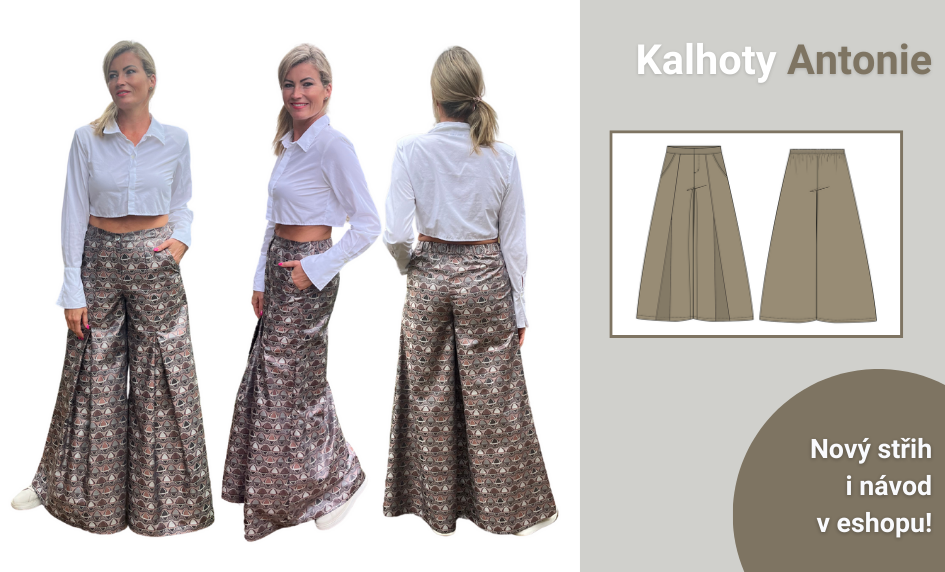 Nový střih na široké kalhoty Antonie