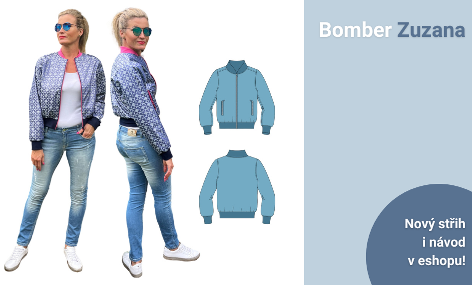 Nový střih a návod na bomber Zuzana