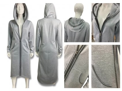 Jiřina | Dlouhá dámská mikina se zipem z kolekce ŠH❤