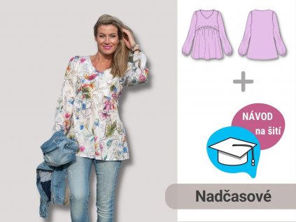 Tunika Bedřiška strih a navod na siti damske halenky