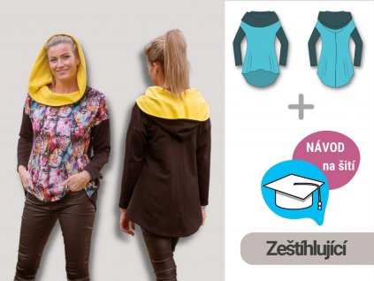 Anežka strih a navod na siti damske mikiny