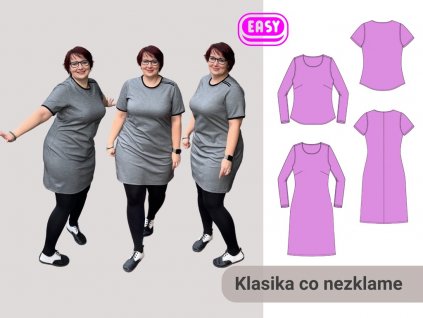 strih na saty tricko nora se zasevkem plussize