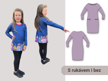 Matylda dětské šaty strih na siti
