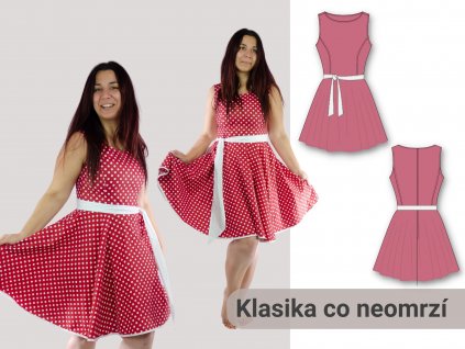 Retro strih na siti damske saty