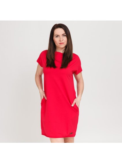 Šaty Raindrop Short Day Red (Velikost S)
