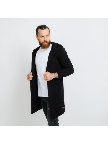 Pánský černý kardigan (Velikost L/XL)