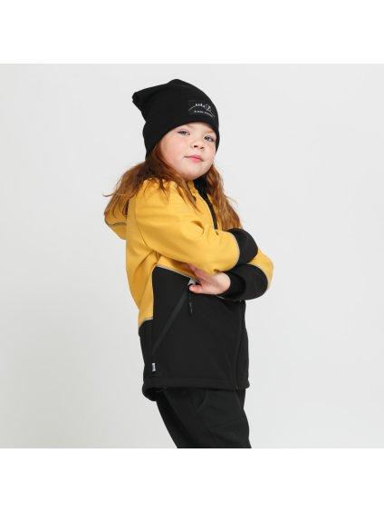 Hořčicová softshell bunda 30/15 (Velikost 98/104)