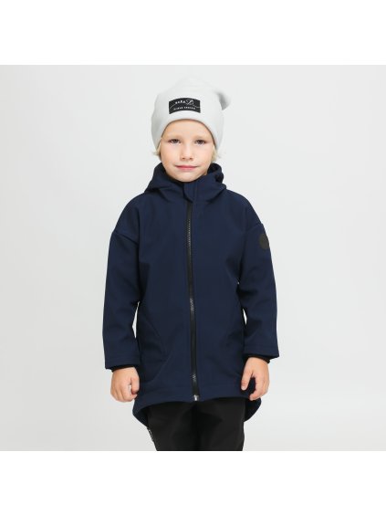 Dětský navy softshellový oversize kabátek (Velikost 98/104)