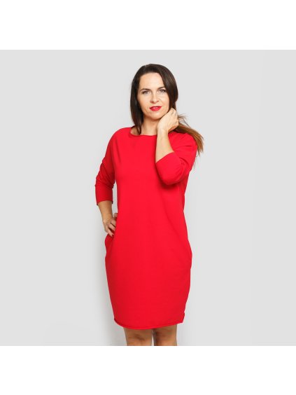 Šaty Raindrop Short Night Red (Velikost M)