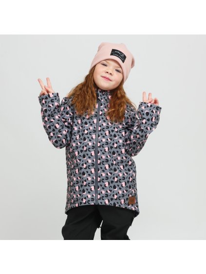 Dětská leopardí softshell parka (Velikost 98/104)