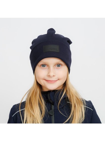 Navy žebrovaná čepice (Velikost L)