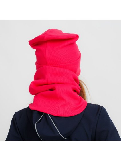 Fuchsiový žebrovaný nákrčník (Velikost L)