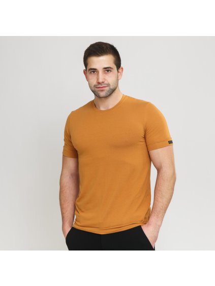 Pánské karamelové tričko s bambusem (Velikost M)