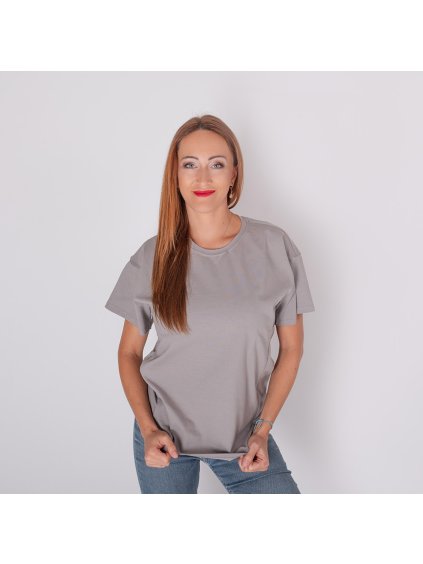 Šedé kojicí tričko z BIObavlny (Velikost M)