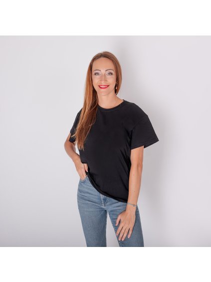 Černé kojicí tričko (Velikost M)