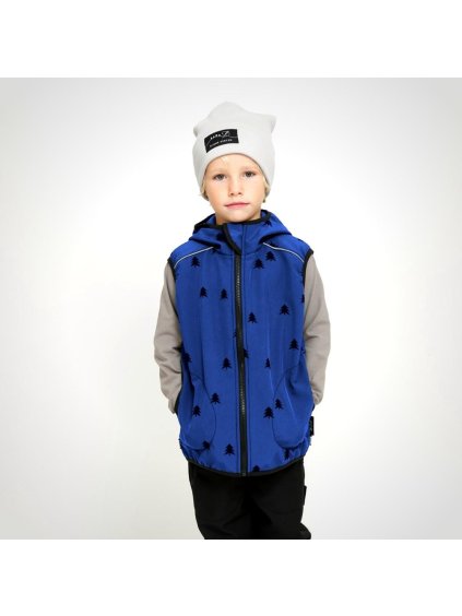 Modrá softshell vesta les (Velikost 98/104)