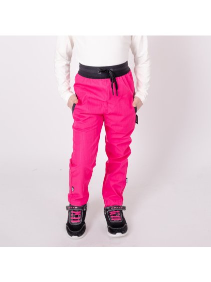 NOVÉ Růžové softshellové kalhoty s bambusem 30/15 (Velikost 86/92)