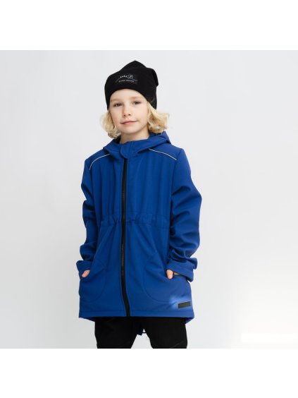 Dětská modrá softshell parka (Velikost 98/104)