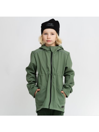 Dětská zelená softshell parka 30/15 (Velikost 98/104)