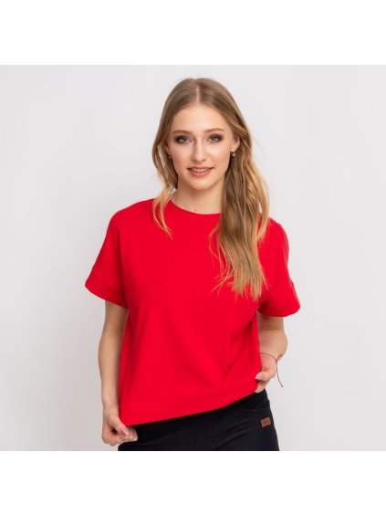 Červený crop top (Velikost M)