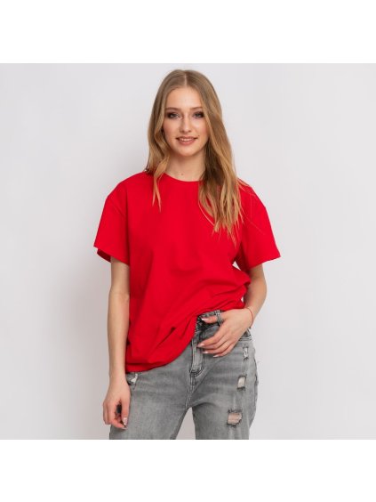 Dámské červené oversize tričko (Velikost M)