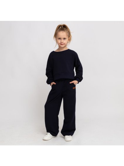 Dětské navy široké tepláky (Velikost 122/128)