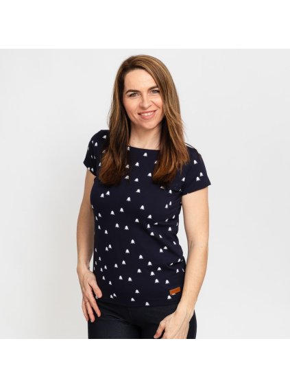 Dámské navy tričko les (Velikost M)