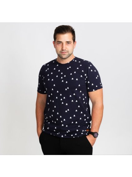 Pánské navy tričko les (Velikost M)