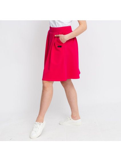 Dámská fuchsiová skládaná sukně (Velikost M)