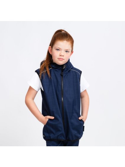 Modrá softshell vesta s bambusem 30/15 (Velikost 98/104)
