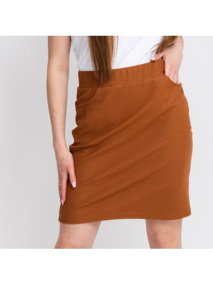 Dámská skořicová džínová sukně (Velikost M)