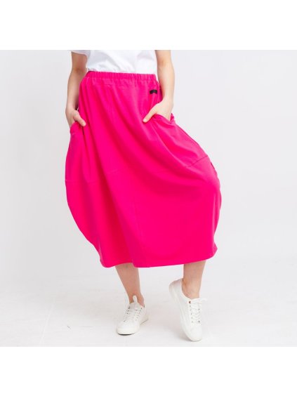 Fuchsiová sukně s kapsami (Velikost L/XL)