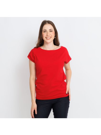 Červený basic top (Velikost M)