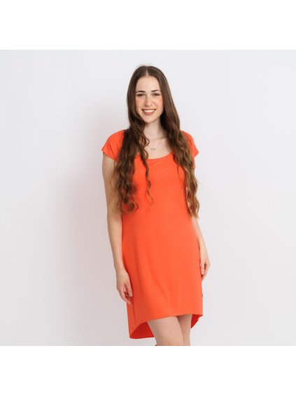 Dámské lososové bambusové šaty (Velikost M)