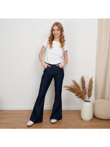 Denim zvonové kalhoty (Velikost S)