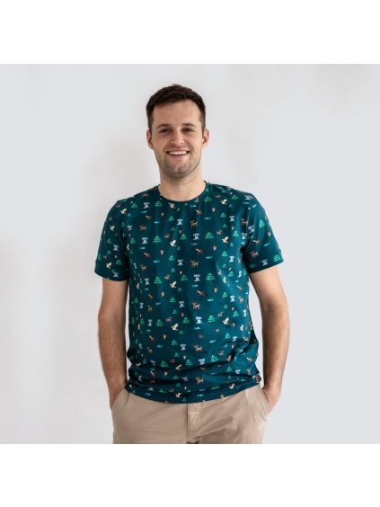 Pánské tričko pixelové dobrodružství (Velikost M)