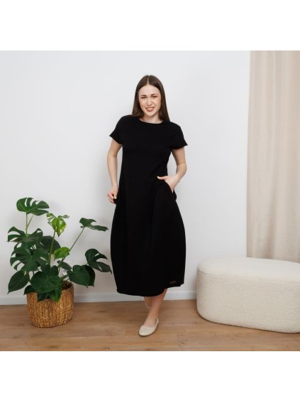 Šaty Raindrop Long Day Black (Velikost M)