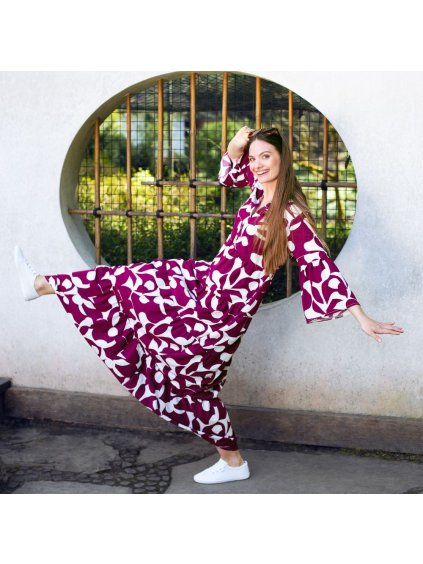 Šaty Brisa Lunga Rosso (Velikost M)