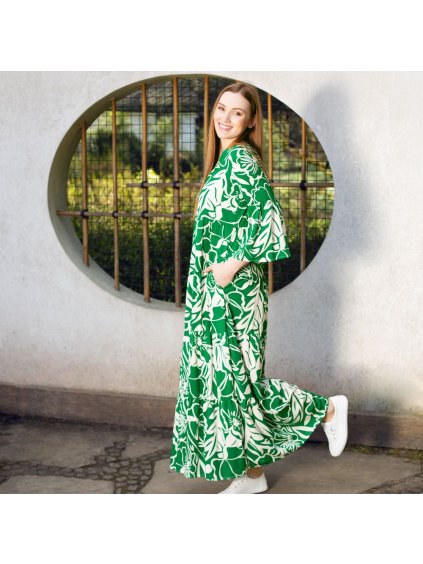 Šaty Brisa Lunga Verde (Velikost M)